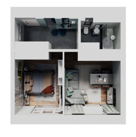 
  Продается 2-комн. квартира, 43.99 м², ЖК Стрижи Сити, блок-секции 6,7
. Фото 1.