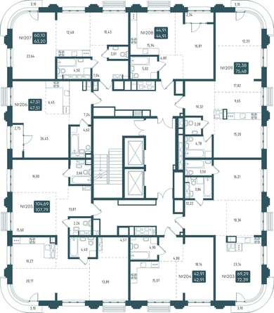 
   Продам 2-комнатную, 72.39 м², Бродский, 1-я очередь

. Фото 1.