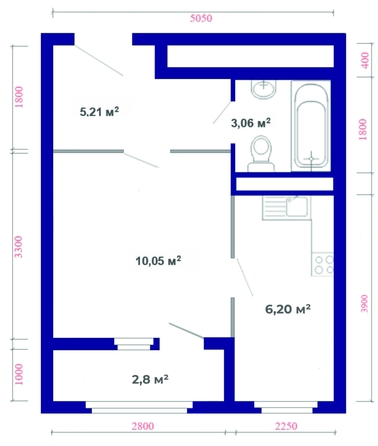 
  Продается 1-комн. квартира, 27.32 м², ЖК Юго-Западный, дом 17
. Фото 4.