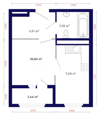
  Продается 1-комн. квартира, 29.05 м², ЖК Юго-Западный, дом 17
. Фото 3.