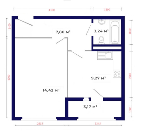 
   Продам 1-комнатную, 37.9 м², Юго-Западный, дом 17

. Фото 11.