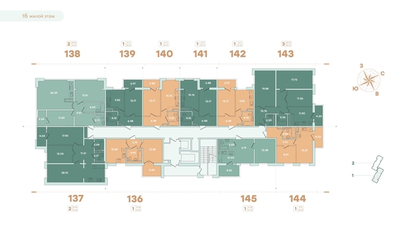 
   Продам 1-комнатную, 39.63 м², Фамилия, дом 1

. Фото 20.
