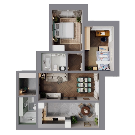 
  Продается 3-комн. квартира, 79.38 м², ЖК Стрижи Сити, блок-секции 6,7
. Фото 1.
