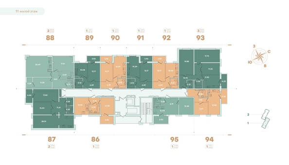 
  Продается 1-комн. квартира, 36.73 м², ЖК Фамилия, дом 2
. Фото 12.