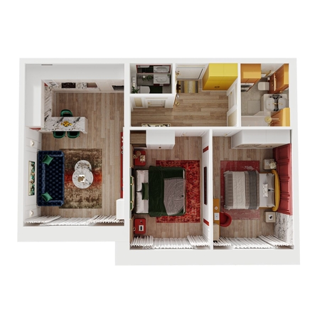 
  Продается 3-комн. квартира, 66.6 м², ЖК Квартал Стрижи, 3 очередь, дом 2
. Фото 1.