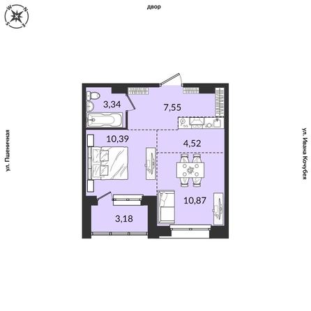 
  Продается 2-комн. квартира, 39.95 м², ЖК Источник, дом 3
. Фото 1.