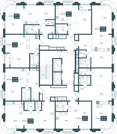 
  Продается 1-комн. квартира, 47.51 м², ЖК Бродский, 1-я очередь
. Фото 1.
