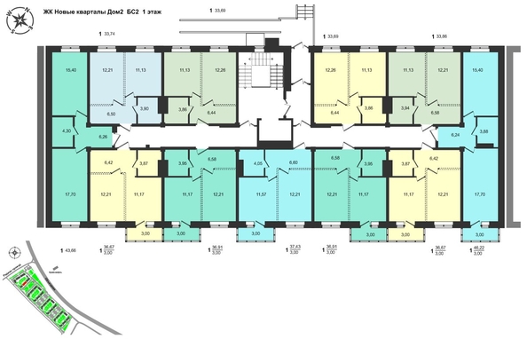 
  Продается 1-комн. квартира, 46.22 м², ЖК Новые кварталы, дом 2
. Фото 1.
