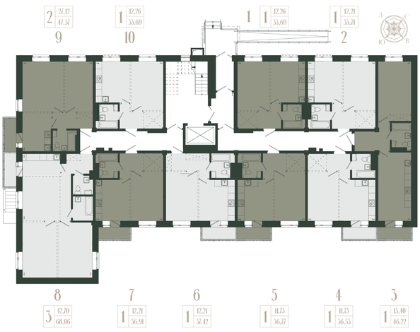 
  Продается 1-комн. квартира, 37.42 м², ЖК Новые кварталы, дом 2
. Фото 2.