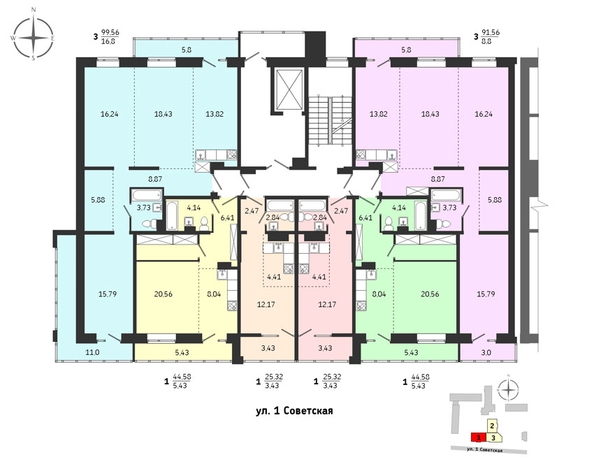 
  Продается 3-комн. квартира, 91.56 м², ЖК Суворов
. Фото 4.