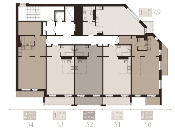 
  Продается 1-комн. квартира, 51.09 м², ЖК Суворов
. Фото 1.