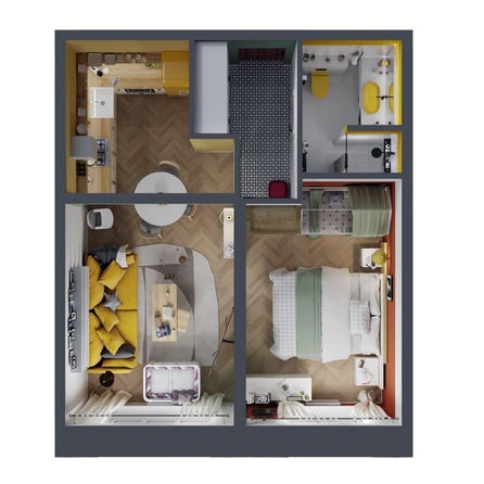 
  Продается 2-комн. квартира, 43.3 м², ЖК Квартал Стрижи, 3 очередь, дом 2
. Фото 1.