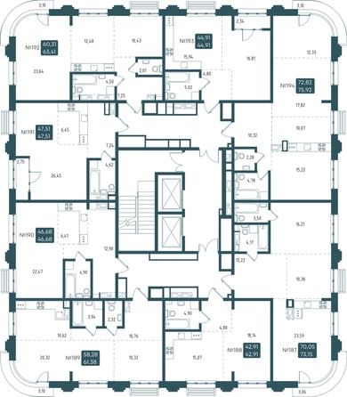 
  Продается 1-комн. квартира, 47.51 м², ЖК Бродский, 1-я очередь
. Фото 1.