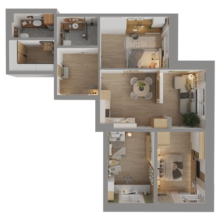 
  Продается 4-комн. квартира, 87.6 м², ЖК Стрижи Сити, блок-секции 8,9
. Фото 1.