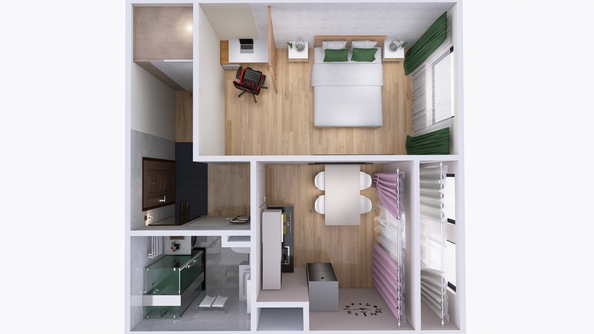
  Продается 1-комн. квартира, 38.44 м², ЖК Юго-Западный, дом 17
. Фото 1.