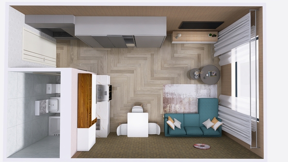 
  Продается 1-комн. квартира, 21.86 м², ЖК Юго-Западный, дом 17
. Фото 2.