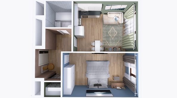 
  Продается 2-комн. квартира, 42.47 м², ЖК Юго-Западный, дом 17
. Фото 3.
