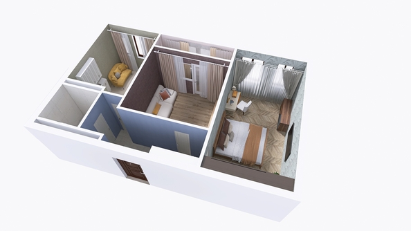 
  Продается 2-комн. квартира, 60.56 м², ЖК Юго-Западный, дом 17
. Фото 1.