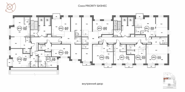 
  Продается 2-комн. квартира 59.66 м², в ЖК СОЮЗ ПРИОРИТИ МАХ, д. 4. Фото 2.