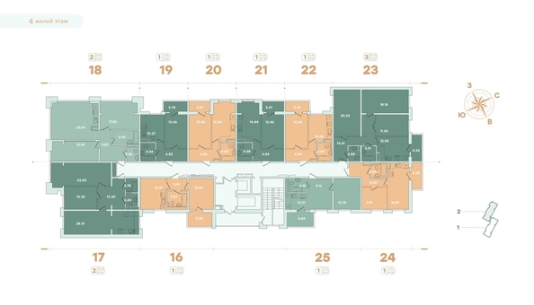 
  Продается 1-комн. квартира, 41.78 м², ЖК Фамилия, дом 2
. Фото 12.