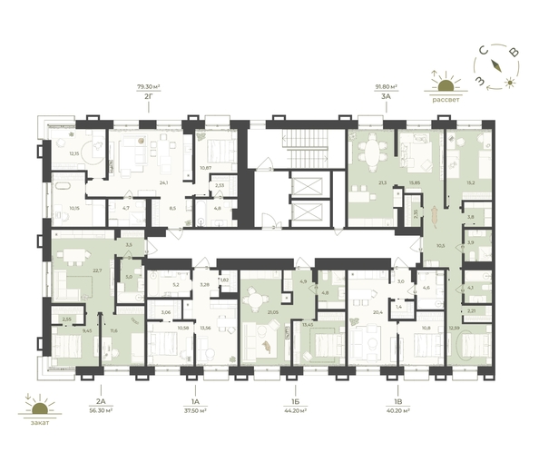 
  Продается 2-комн. квартира 79.3 м², в ЖК Верба. Фото 2.