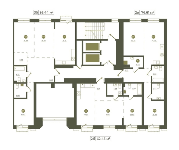 
  Продается 2-комн. квартира, 62.45 м², ЖК Верба
. Фото 1.