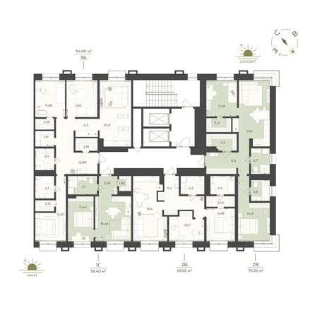 
  Продается 3-комн. квартира 94.8 м², в ЖК Верба. Фото 2.