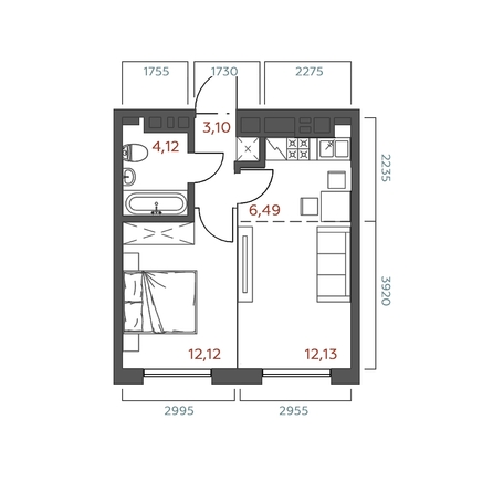 
  Продается 1-комн. квартира 39.36 м², в ЖК Салют. Фото 1.