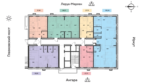 
  Продается 3-комн. квартира 64.6 м², в ЖК Затон, блок-секция 2. Фото 14.