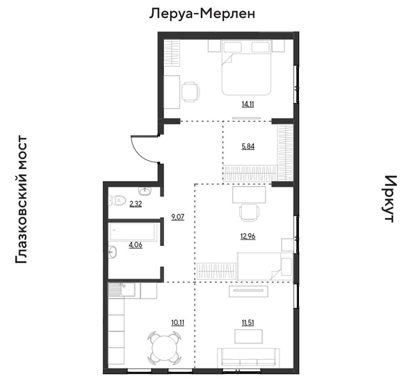 
  Продается 3-комн. квартира 69.97 м², в ЖК Затон, блок-секция 3. Фото 1.