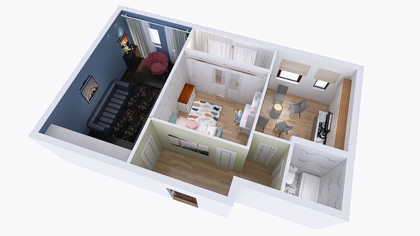 
  Продается 2-комн. квартира 59.5 м², в ЖК Юго-Западный, дом 17. Фото 2.