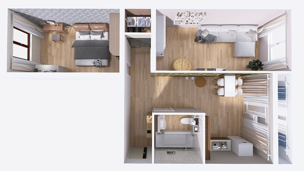 
  Продается 2-комн. квартира 71 м², в ЖК Юго-Западный, дом 17. Фото 1.