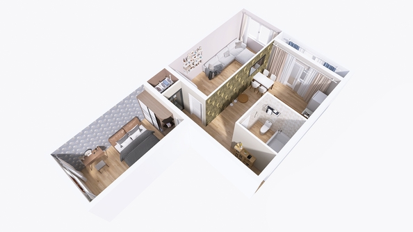
  Продается 2-комн. квартира 70.9 м², в ЖК Юго-Западный, дом 17. Фото 2.