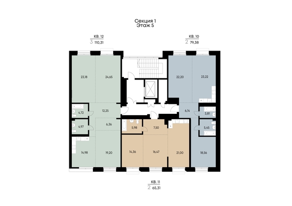 
  Продается 2-комн. квартира 65.31 м², в ЖК ВЕКТОР премиум-квартал, дом 1. Фото 3.