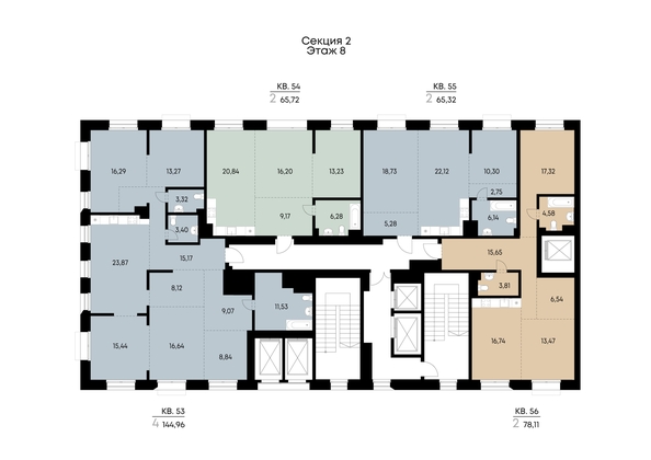 
  Продается 2-комн. квартира 65.32 м², в ЖК ВЕКТОР премиум-квартал, дом 1. Фото 4.