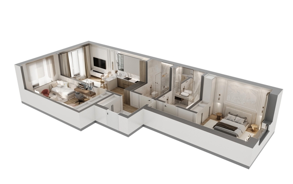 
  Продается 2-комн. квартира 73.51 м², в ЖК ВЕКТОР премиум-квартал, дом 1. Фото 3.