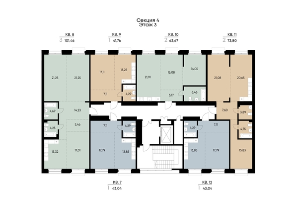 
  Продается 1-комн. квартира 43.04 м², в ЖК ВЕКТОР премиум-квартал, дом 2. Фото 4.