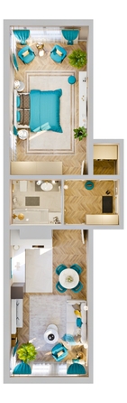 
  Продается 2-комн. квартира 64.08 м², в ЖК Клубный дом РиверАнг. Фото 1.