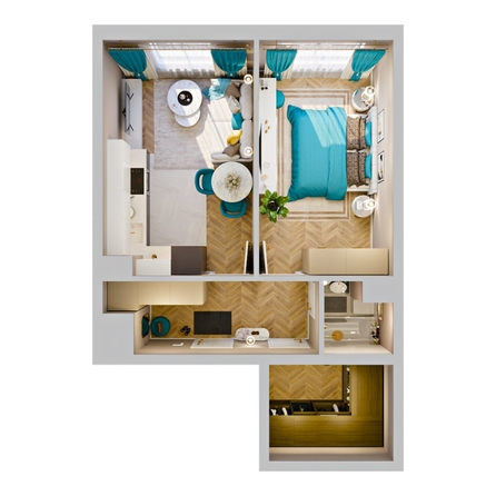 
  Продается 2-комн. квартира 48 м², в ЖК Клубный дом РиверАнг. Фото 2.