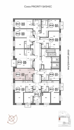 
  Продается студия 23.51 м², в ЖК СОЮЗ ПРИОРИТИ МАХ, д. 4. Фото 5.