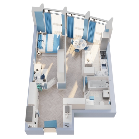 
  Продается 1-комн. квартира 51.67 м², в ЖК Звезды, дом 2. Фото 1.