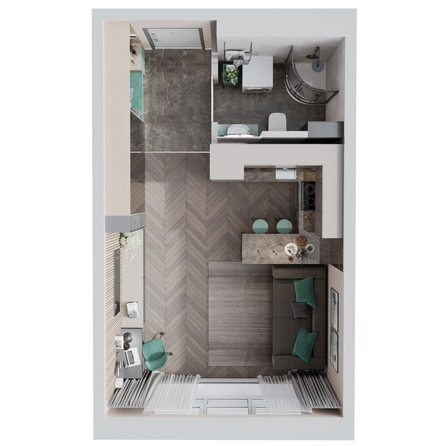 
  Продается 1-комн. квартира 28.2 м², в ЖК Стрижи Сити, блок-секции 8,9. Фото 1.
