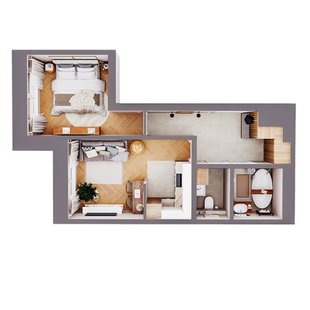 
  Продается 2-комн. квартира 44.6 м², в ЖК Стрижи Сити, блок-секции 6,7. Фото 2.
