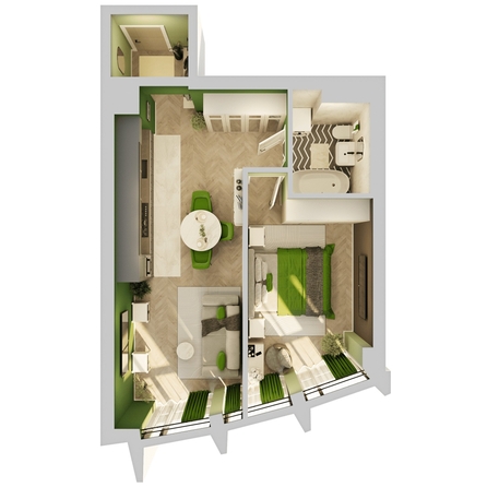 
  Продается 1-комн. квартира 49.76 м², в ЖК Звезды, дом 1. Фото 2.