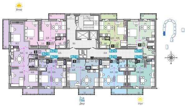 
  Продается 3-комн. квартира 73.59 м², в ЖК Первый Ленинский квартал, Дом 6. Фото 20.