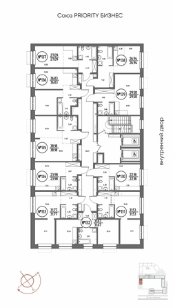 
  Продается студия 23.98 м², в ЖК СОЮЗ ПРИОРИТИ МАХ, д. 4. Фото 1.