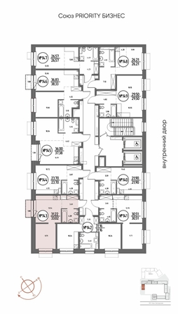 
  Продается 1-комн. квартира 33.02 м², в ЖК СОЮЗ ПРИОРИТИ МАХ, д. 4. Фото 7.