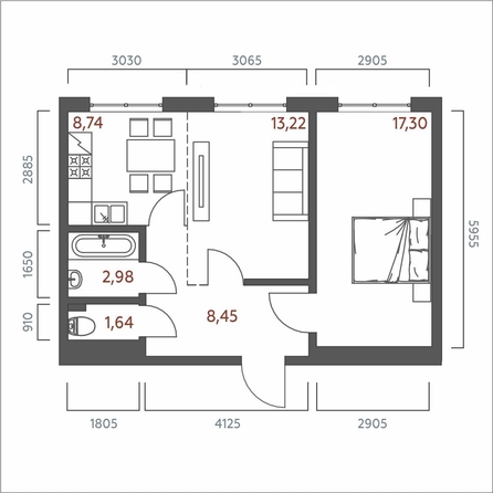 
  Продается 2-комн. квартира 52.33 м², в ЖК Салют. Фото 1.
