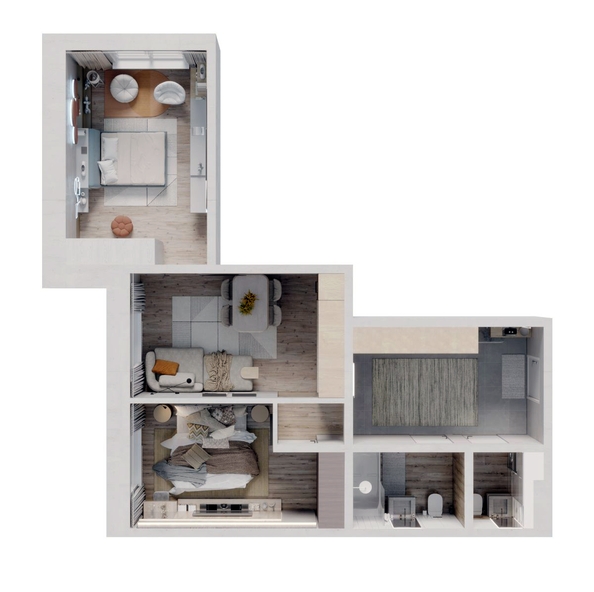 
  Продается 2-комн. квартира 66.86 м², в ЖК Стрижи Сити, блок-секции 6,7. Фото 1.