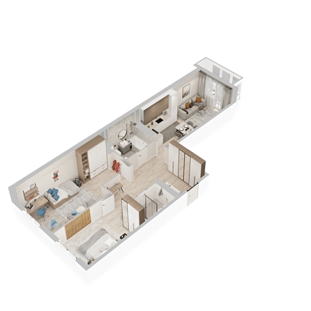 
  Продается 2-комн. квартира 78.33 м², в  ЖиВой комплекс на Кузьмихе. Фото 1.